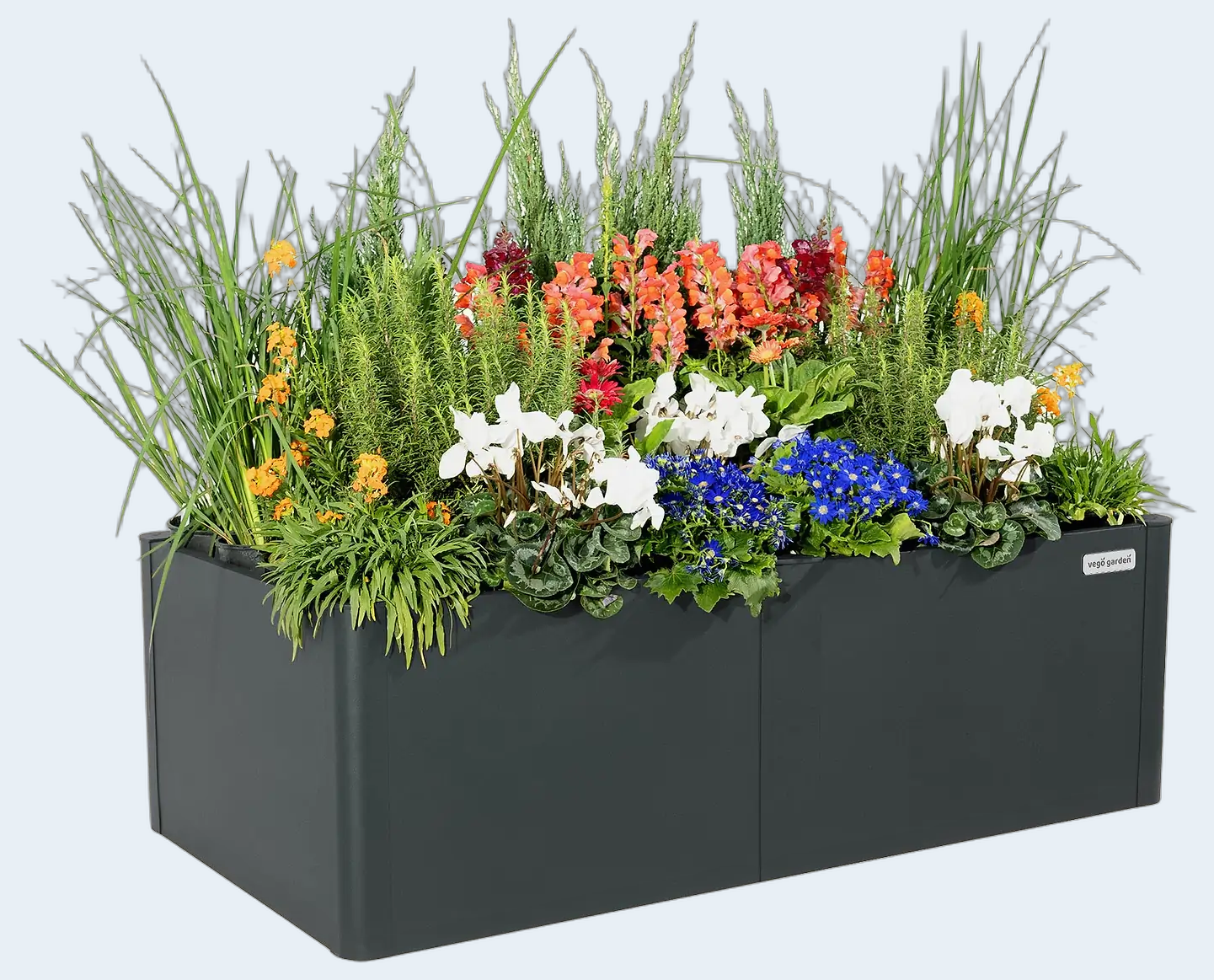 17" Tall Modern 27" x 53" Metal Raised Garden Bed