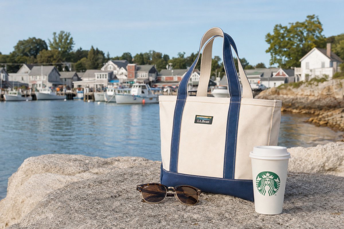 Door County Wisconsin charming waterfront village with boats and Lake Michigan shoreline