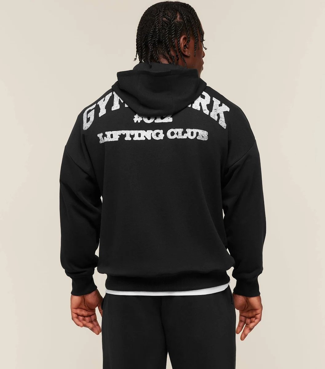 Mens Gymshark Faded Collegiate Graphic Hoodie